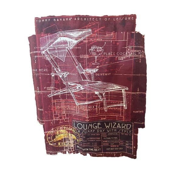 Tommy Bahama Mens Burnt Orange Lounge Wizard Graphic Long Sleeve T-Shirt Medium - Picture 7 of 8